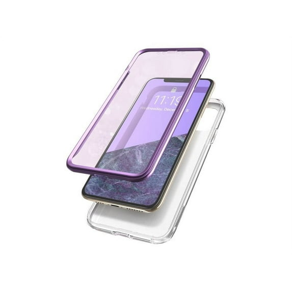 i-Blason Cosmo Series Case for iPhone 11 Pro 2019 5.8 inch, Slim Full-Body Stylish Protective Case with Built-in Screen Protector(Purple)