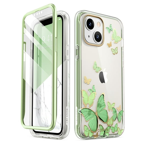 i-Blason Cosmo Series Case for iPhone 14 Plus 6.7 inch (2022 Release), Slim Full-Body Stylish Protective Case with Built-in Screen Protector(Mintfly)