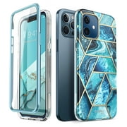 i-Blason Cosmo Series Case for iPhone 12, iPhone 12 Pro 6.1 inch (2020 Release), Slim Full-Body Stylish Protective Case with Built-in Screen Protector (Ocean)