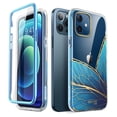 thumbnail image 1 of i-Blason Cosmo Series Case for iPhone 12 / iPhone 12 Pro 5G 6.1 inch (2020 Release), Slim Full-Body Stylish Protective Case with Built-in Screen Protector (Butterfly), 1 of 6