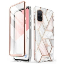 i-Blason Cosmo Series Designed for Samsung Galaxy A71 5G Case [ Not for Galaxy A71 4G Version & A71 5G UW Version], Slim Full-Body Stylish Protective Case with Built-in Screen Protector (Marble)