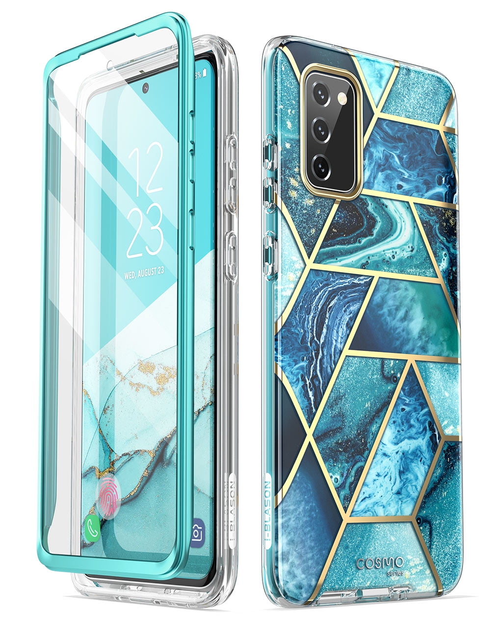 i-Blason Cosmo Series Designed for Samsung Galaxy S20 FE 5G Case (2020 Release), [Built-in Screen Protector] Slim Stylish Protective Case (Ocean)