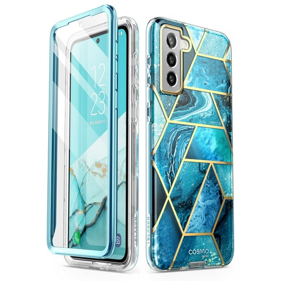 i-Blason Cosmo Series Phone Case for Samsung Galaxy S22 Plus 5G, Slim Stylish Protective Case With Built-in Screen Protector (Ocean)