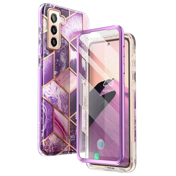 i-Blason Cosmo Series for Samsung Galaxy S22 5G case, Slim Stylish Full-Body Dual Layer Protective Case for Galaxy S22 With Built-in Screen Protector (Ameth)