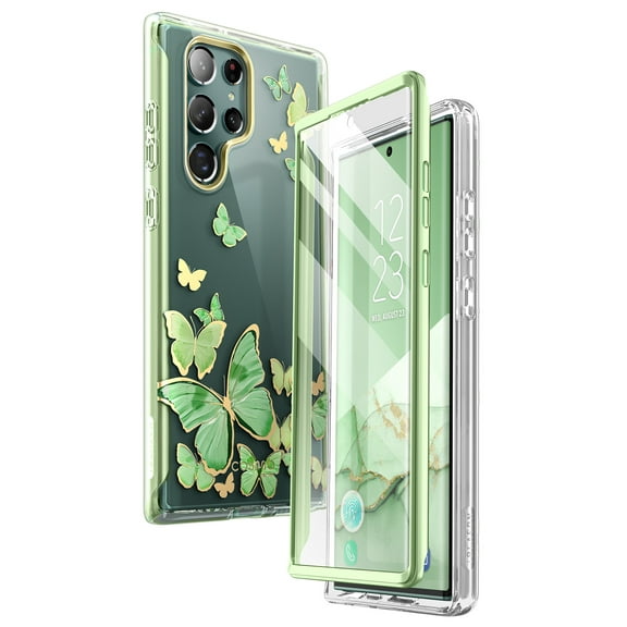 i-Blason Cosmo Series for Samsung Galaxy S22 Ultra 5G Case, Slim Stylish Protective Case With Built-in Screen Protector (Mintfly)