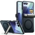 thumbnail image 1 of i-Blason for Samsung Galaxy Z Flip 7 Case with Stand [Tempered Glass Screen Protector] [Hinge Protection] [Strong Magnetic Absorption] Slim Matte Protective Magnetic Phone Cover for Z Flip 7, Black, 1 of 11