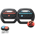 thumbnail image 1 of i-Blason Steering Wheel for Nintendo Switch 2 JoyCons 2025, Racing Wheel Games Accessories for Switch 2 JoyCon Controller Mario Kart 8 Deluxe multiplayer game with Rocker Caphead, 2 Pack, Black, 1 of 6