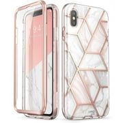 i-Blason iPhone XS Case, iPhone X Case, Scratch Resistant Cosmo Full-Body Bling Glitter Sparkle Clear Bumper Case with Built-in Screen Protector for iPhone XS C