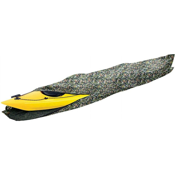 i COVER Kayak Cover Canoe Storage Dust Cover- Water Proof and & UV Protection Kayak Cover Heavy Duty Kayak/Canoe Cover (Forest 13' x 30")