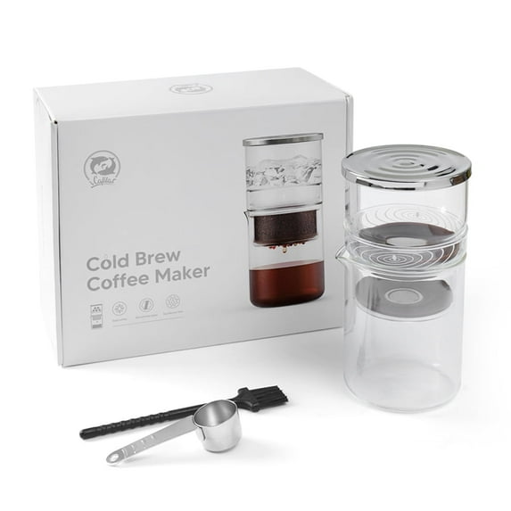 i Cafilas Cold Brew Coffee Maker Dripper for Coffee Tea Home Office 300ML,Transparent