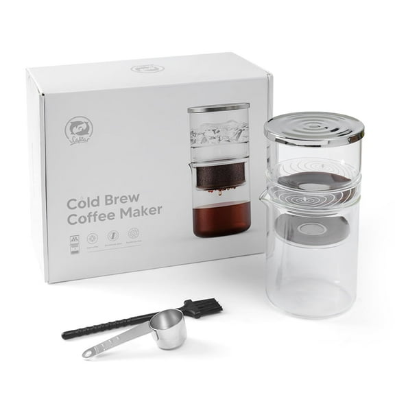 i Cafilas Cold Brew Coffee Maker Dripper for Coffee Tea Home Office 300ML,Transparent