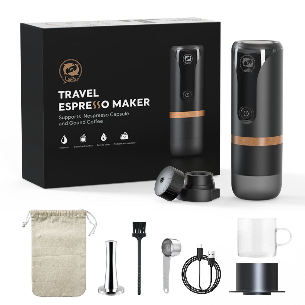i Cafilas Portable Espresso Coffee Machine Maker 20 Bar Use Nespresso Capsule & Powder - image 1 of 28