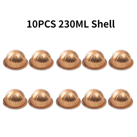 i Cafilas Reusable Coffee Capsules Refillable Pods for Nespresso Vertuo Vertuoline , 10PCS 230ML Shell
