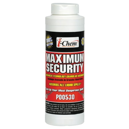 i-Chem Maximum Security Sorbent, Granular, White, 32 Ounces, Canister, 12/Carton
