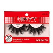 Kiss I Envy Extreme 3D Lashes #33 Multi-Angle & Volume 25Mm