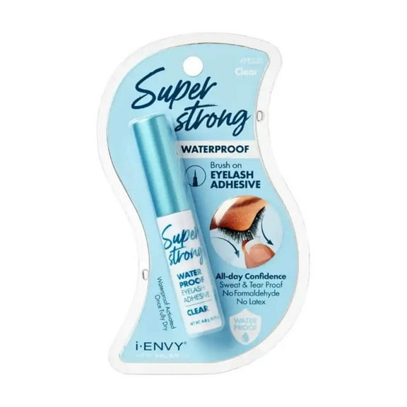 i-ENVY Super Strong Waterproof Clear Eyelash Adhesive, Long Lasting Sweat & Tear Proof