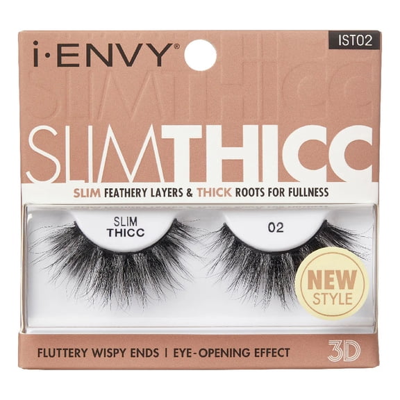 I-Envy SLIM THICC Lashes - Slim Feathery Layers & Thick Roots for Fullness - Wispy Ends
