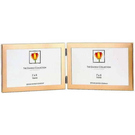 i Hard-to-find i br goldplate landscape hinged double by Dennis Daniels - 5x7