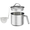 thumbnail image 1 of i Kito 1.5 qt Saucepan with Lid & Steamer Basket, Milk Pot with Pour Spout & Handle, 8 Cup Saucepan, 1 of 8