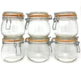 thumbnail image 1 of i Kito 16oz Airtight Glass Jars (6-Pack) - Wide Mouth BPA-Free Food Storage Containers with Locking Lids, 1 of 7