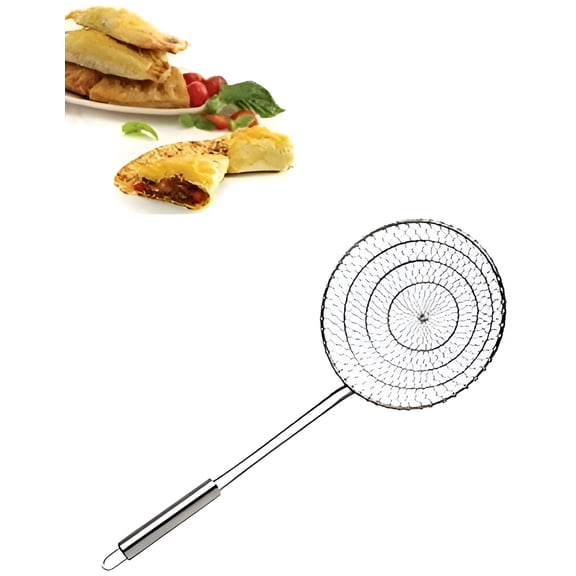 i Kito Asian Spider Skimmer Spoon Stainless Steel Kitchen Wire Skimmer with Spiral Mesh 7inch