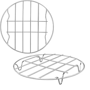 i Kito Baking Racks Cooling, Cooking Steamer 10" 2pack, Cookie Cake Cooling Rack Round