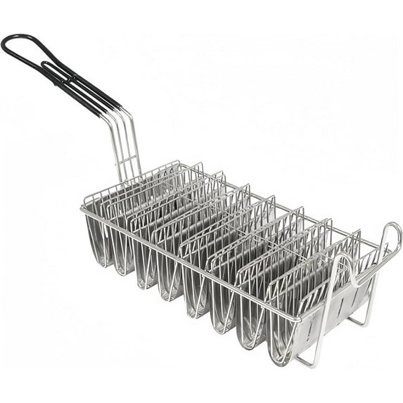i Kito Deep Fryer Taco Basket Holds 8 Shells for Frying with Long Handle Stainless Steel