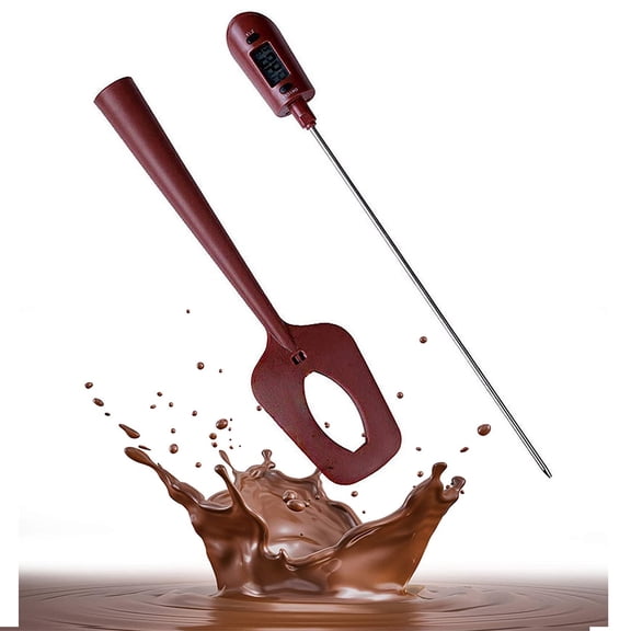 i Kito Digital Candy Thermometer for Candy Making, Silicone Digital Thermometer for Cooking, Brown