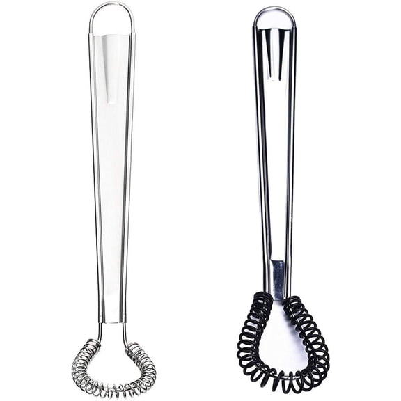 i Kito Egg Whisker Mixer Hand Crank, Mini Manual Egg Beater Handheld Tool 2pack, Silver