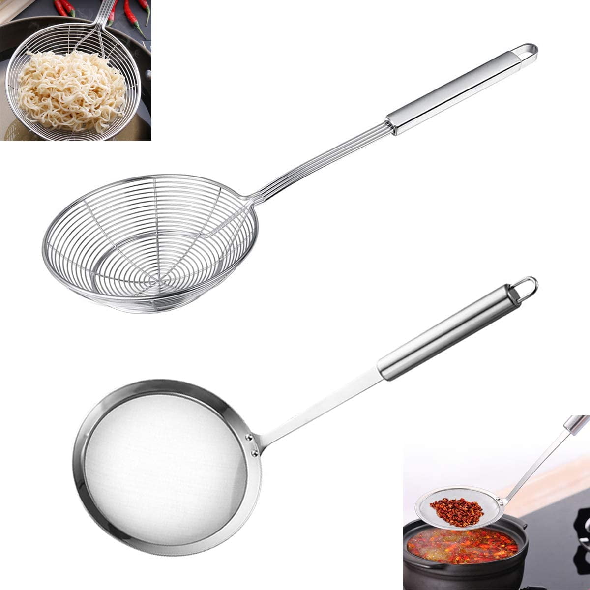 Kitchen Cooking Utensil 17.5 Inches Stainless Steel Spider