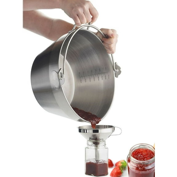 i Kito Jam Making Pot 4.5L, Stainless Steel Maslin Pan with Handle 4.5QT, Ice Bucket for Wine