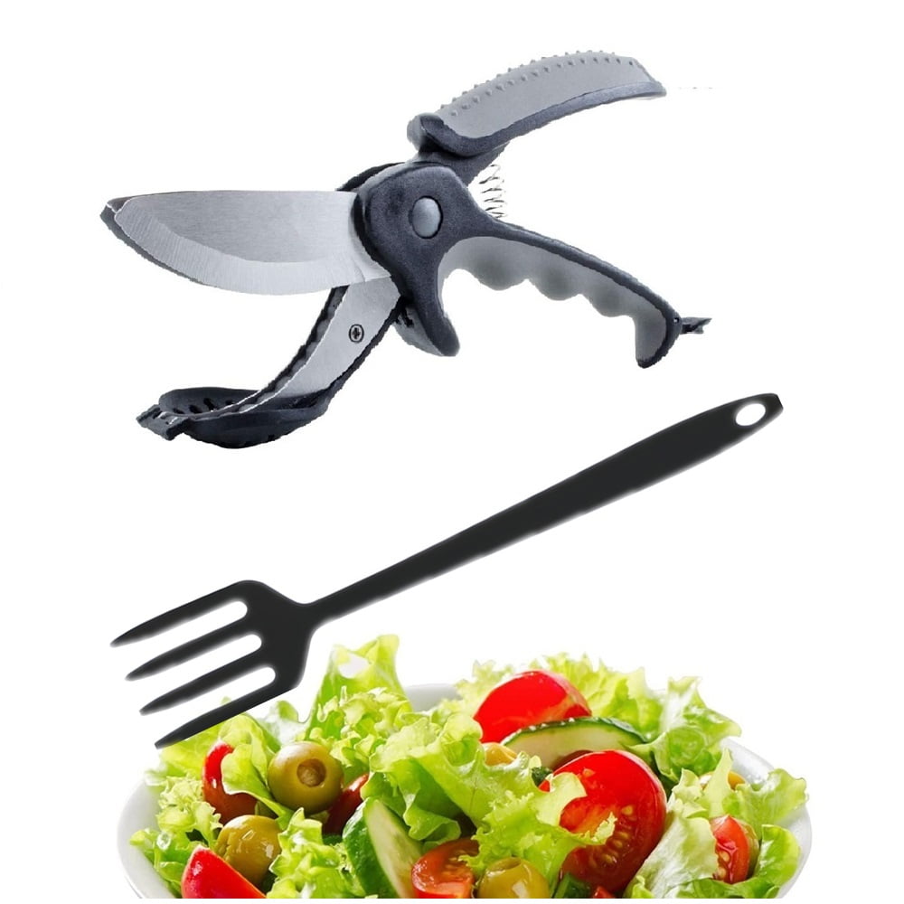 SHELLTON Salad Chopper with Double Blade Protective Covers and Cut Finger  Protection Tool Stainless Steel, This Mincing Knife to Cutting Up Salad