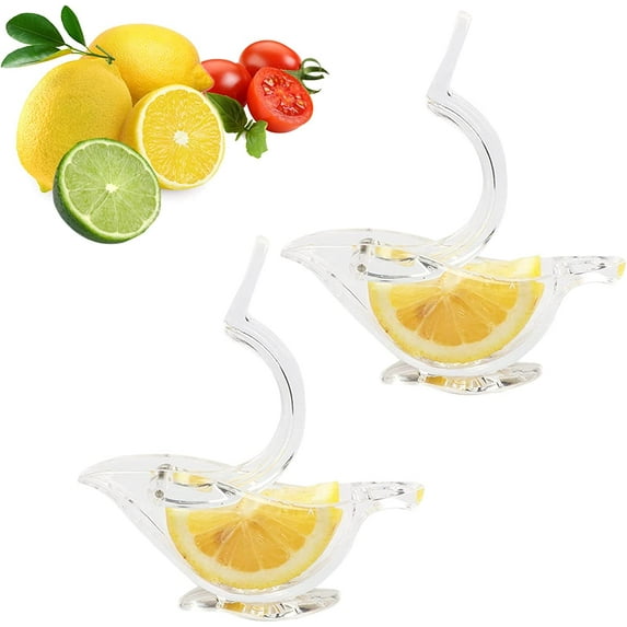 i Kito Lemon Slice Squeezer, Lemon Press Hand Juicer, Tabletop Lemon Presser 2pc Clear
