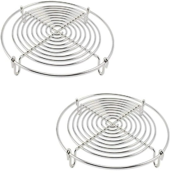 i Kito Round Cooking Pot Steamer, Cooling Racks for Baking with legs 7inch 2-pack Stainless Steel
