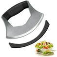 thumbnail image 1 of i Kito Mezzaluna Chopper Stainless Steel Pizza Salad Cutter, Dishwasher Safe, 1 Count, 1 of 7