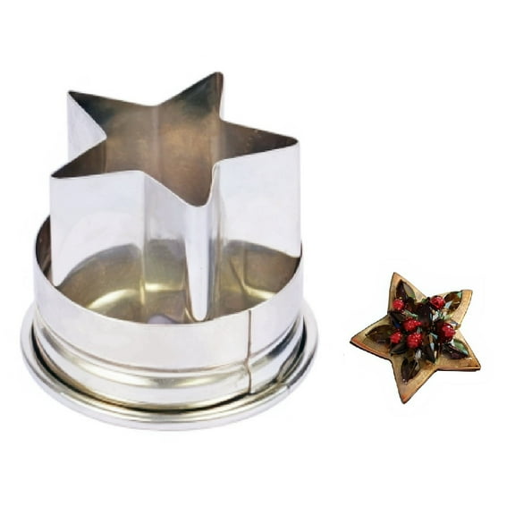 i Kito Star Shaped Cookie Cutter with Cover 2inch Baking Tool for Holidays Birthdays & Daily Fun
