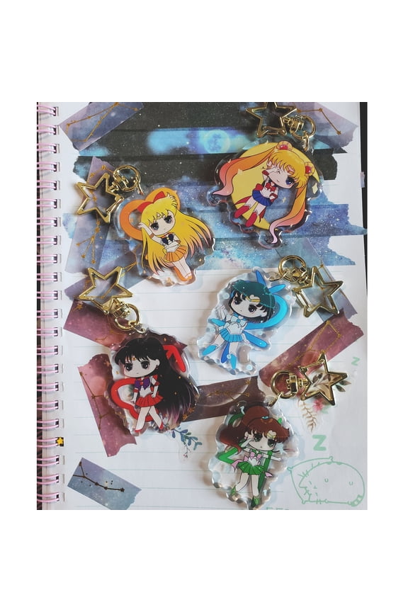 i[LAST BATCH] 2 Sailor Guardian Scouts Inner Senshi Chibi Acrylic keychain" (1 keychain)