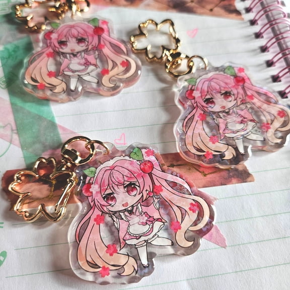 i[LAST BATCH] 2" Sakura Cafe Hatsune Miku keychain (1 keychain)