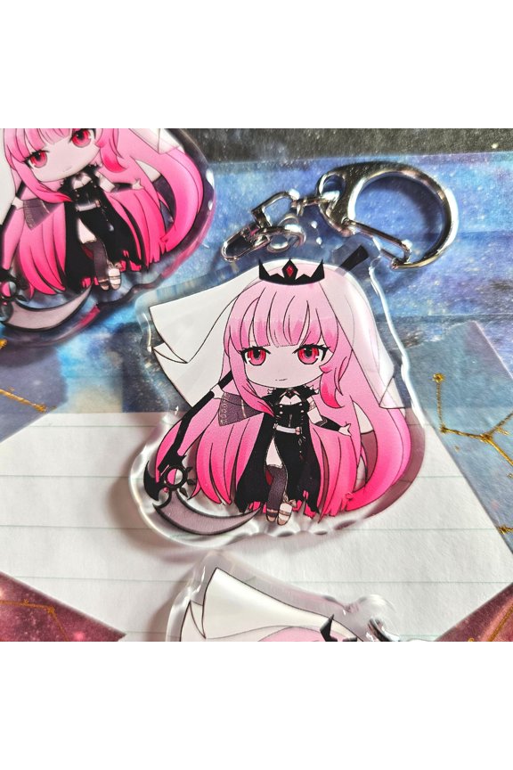 i[LAST BATCH] 2" Vtuber Mori Calliope Streamer Chibi Acrylic keychain (1 keychain)