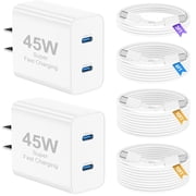 i Phone 17 16 15 Charger Fast Charging, 2 Pack 45W Dual USB C Fast Phone Charger Block with 3/6/10/10FT Type C Cable Cord Compatible with iPhone 17/17 Pro/17 Pro Max/16 Plus/15 Case