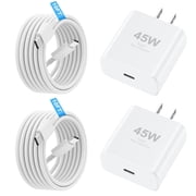 i Phone 17 16 Pro Max Charger Fast Charging, 45W USB C i Phone 16 Super Fast Charger Block with 10ft Long Type C Charging Cord Compatible with iPhone 17/16/15 Pro Max/Plus/S25