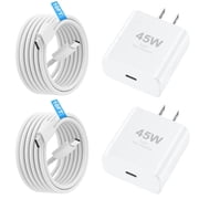 i Phone 17 16 Pro Max Charger Fast Charging, 45W USB C i Phone 16 Super Fast Charger Block with 10ft Long Type C Charging Cord Compatible with iPhone 17/16/15 Pro Max/Plus/S25