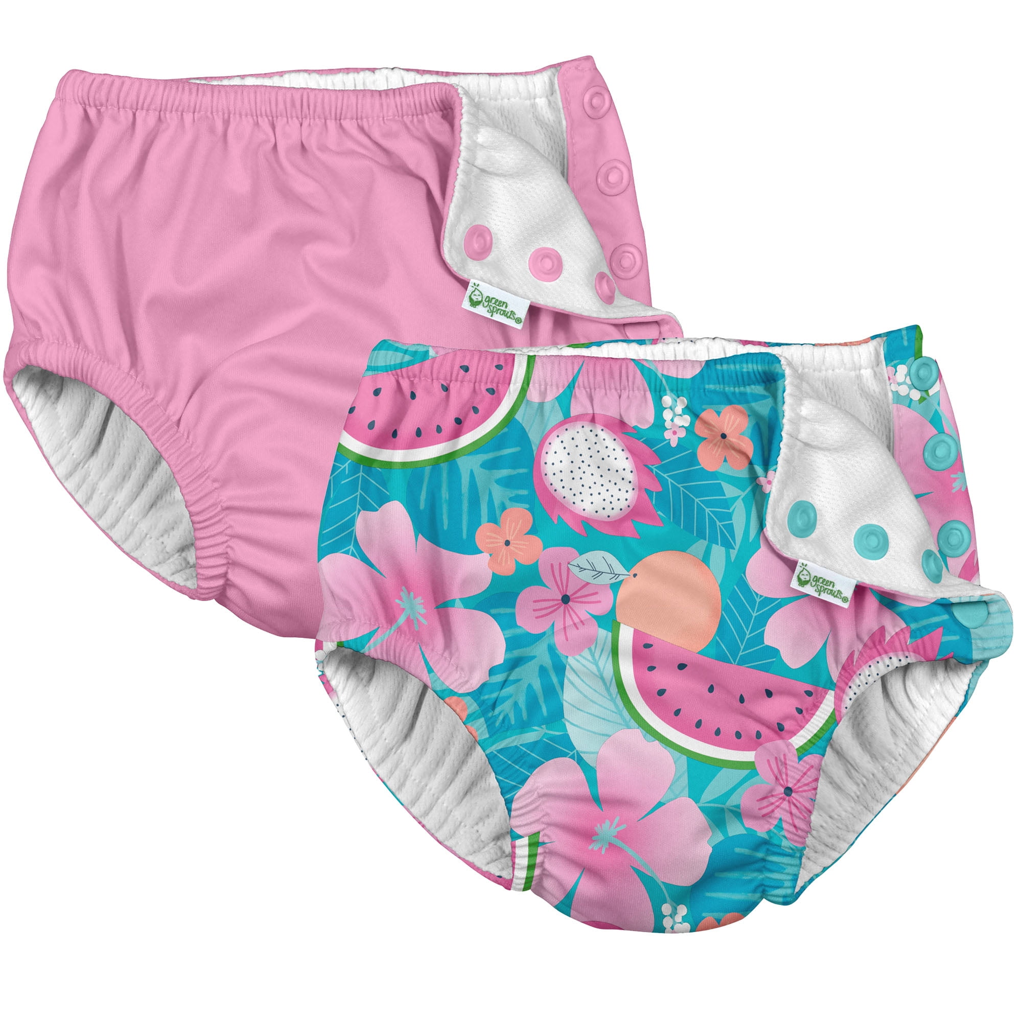 i Play (2 Pack) Girls Reusable Absorbent Baby Swim Diapers