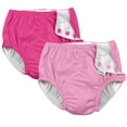 thumbnail image 1 of i Play (2 Pack) Girls Reusable Absorbent Baby Swim Diapers - Swimming Suit Bottom | No Other Diaper Necessary Light Pink and Hot Pink 6 Months, 1 of 7