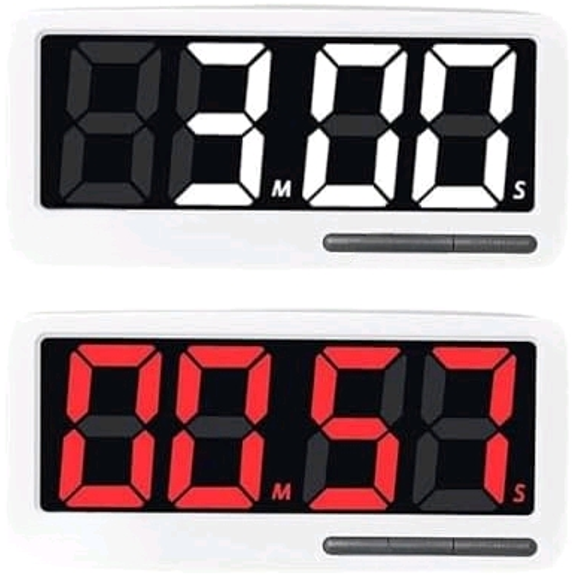 i-Scream LED Big Timer - Countdown Clock with Large 7.3" Display, 3 Brightness Settings, 4 Alarms and 3 Volume Levels, Battery-Powered Magnetic Timer for Home, Cooking, Studying, Fitness, Classroom