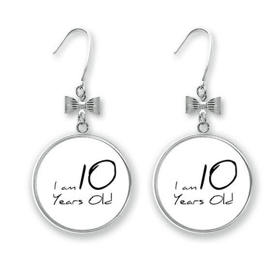 i am 10 years old age young bow earrings drop stud pierced hook