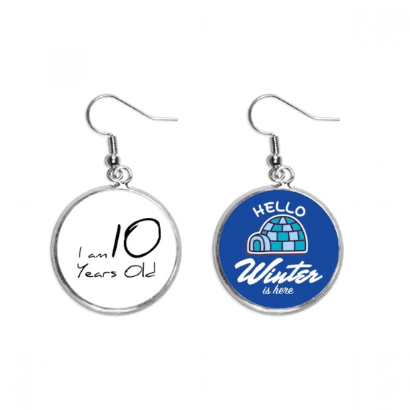 i am 10 years old age young dangle drop winter ice earring jewelry