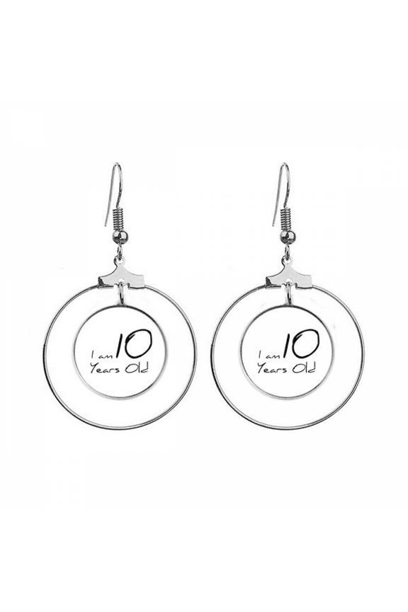 i am 10 years old age young earrings dangle hoop jewelry drop circle