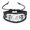thumbnail image 1 of i am 21 years old age young bracelet braided leather woven wristband, 1 of 3