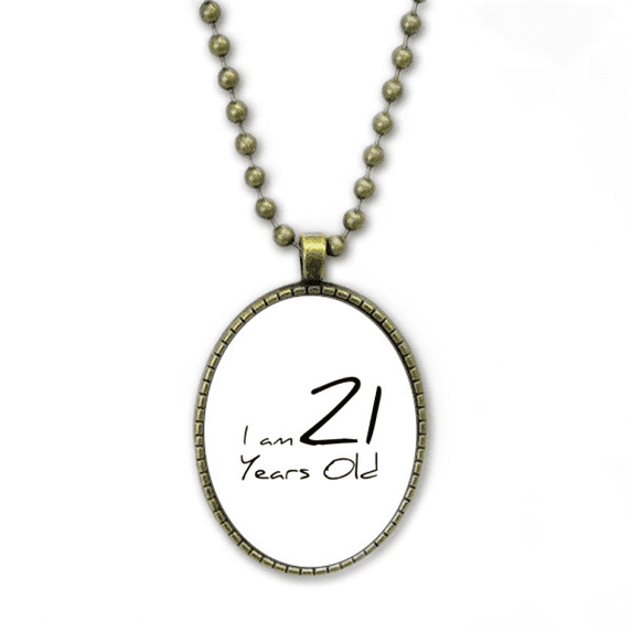 i am 21 years old age young necklace vintage chain bead pendant jewelry collection